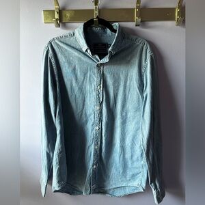 Vineyard Vines Blue Denim Classic Fit Murray Shirt Size M